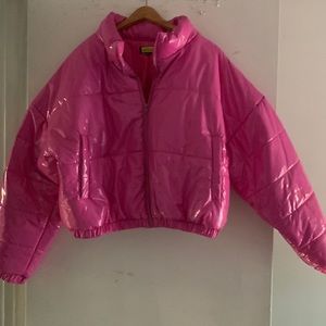 ** PLUS SIZE XXL PINK BARBIE CROP JACKET , Super cute.